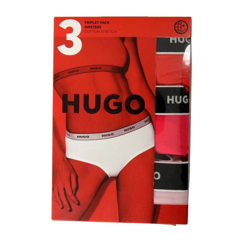 Hugo Boss Women's Triplet Hipster Stripe 3Pack Stretch Hipsters US 2XL IT 48
